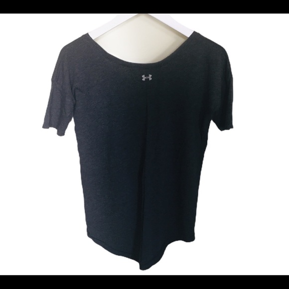 UNDER ARMOUR Tee/Top With Cap Sleeves Charcoal Grey Size Small - Picture 11 of 12